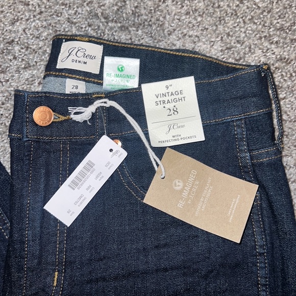 J. Crew Denim - NWT 9" mid-rise vintage slim-straight jean in resin rinse